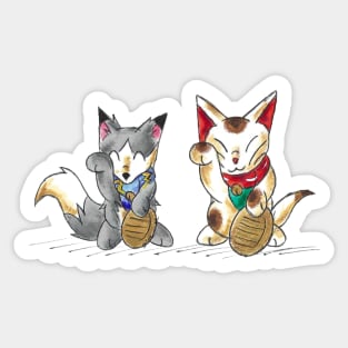 Beckoning Buddies Sticker